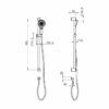 NROCS005MB-1 NROCS005MB Care Matt Black 32mm Grab Rail & Adjustable Shower Rail Set 900mm