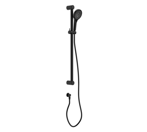 NROCS005MB Care Matt Black 32mm Grab Rail & Adjustable Shower Rail Set 900mm