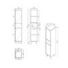 OST407-1 OST407 Solid Door Tallboy Vanity - 400x400x1700mm