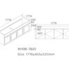 SG-96MW-1800-D-1 SG-96 Matt White Wall Hung Vanity Double Basins - 1800x460mm