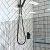 3 SS26 - Black Walk In Shower Screen - 850mm
