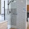 4 SS26 - Black Walk In Shower Screen - 850mm