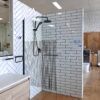 6 SS26 - Black Walk In Shower Screen - 850mm