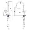 AS70pdrw AS70P Chrome Pull Out Kitchen Sink Mixer