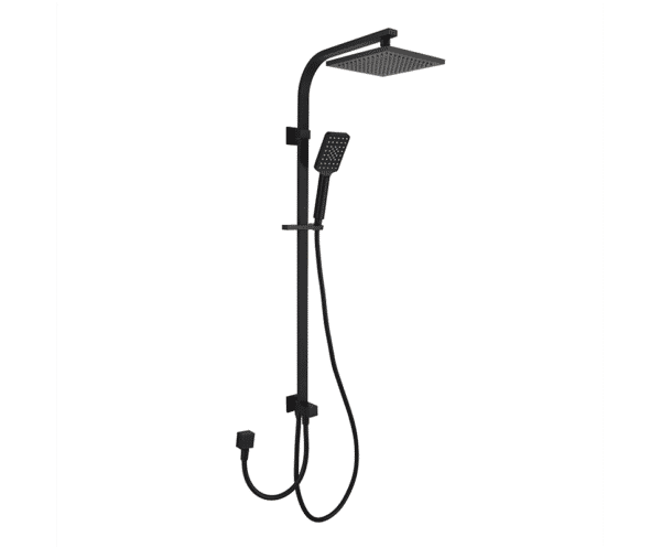 BV-DEKO-DSHSSBLK Black Twin Shower Rail