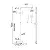 BV-RACO-DSHR-1 BV-RACO-DSHR Chrome Twin Shower Rail