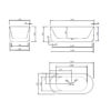 CESB782MW-1500 CESB782MW - Matt White Oval Freestanding Bath 1500/1700mm