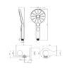 EC-TP008-2 EC-TP008 Chrome Shower Head On Bracket