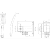 EC-TP2021-2 EC-TP2021BK Black Shower Head On Bracket