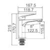 EC101BN-1 EC101ABN Brushed Nickel Basin Mixer