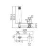 EC107BN-1 EC107BN Brushed Nickel Round Wall Basin/ Bath Mixer Spout Set