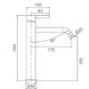 EC6502MK-1 EC6502MK Matte Black Round Tall Basin Mixer