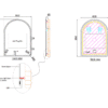 ECLIPSE608-1 ECLIPSE608 Arched LED Mirror 600x800mm