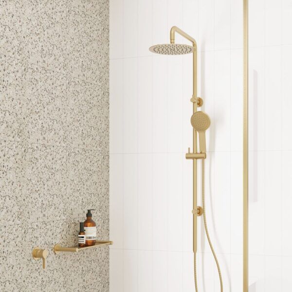 FNZ455109UB Urban Brass Twin Shower Rail