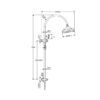 FNZ455114UB-2 FNZ455114UB Urban Brass Twin Shower Rail