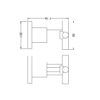 NRO01609MB-1 NRO01609MB Matte Black X Plus Wall Tops Assembly