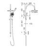 NRO21905EGM Gun Metal Twin Shower Rail