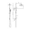 NRO32105EGM Gun Metal Twin Shower Rail
