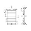 NRO90002HBG-2 NRO90002HBG 240Volt Straight Brushed Gold Heated Towel Rail Round 600X800mm