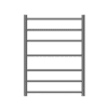 NRO90002HGR 240Volt Straight Graphite Heated Towel Rail Round 600x800mm