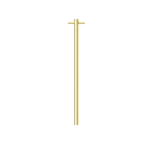 NROV900HBG 12V Vertical Bar Brushed Gold Heated Towel Rail Round 900mm