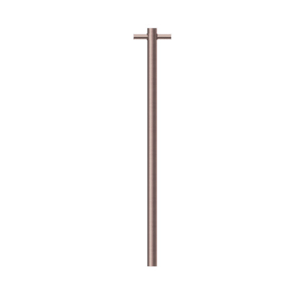 NROV900HBZ 12V Vertical Bar Brushed Bronze Heated Towel Rail Round 900mm