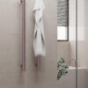 NROV900HBZ 12V Vertical Bar Brushed Bronze Heated Towel Rail Round 900mm