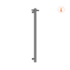 NROV900HGR 12V Vertical Bar Graphite Heated Towel Rail Round 900mm