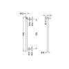 NROV900HGR 12V Vertical Bar Graphite Heated Towel Rail Round 900mm