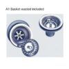 OSBL45-2 OSBL45 Black Single Bowl Kitchen Sink 450x450x220mm