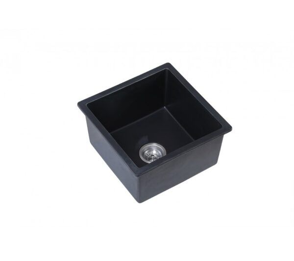 OSBL45 Black Single Bowl Kitchen Sink 450x450x220mm