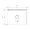 OSBL59-1 OSBL59 Black Single Bowl Kitchen Sink 590x450x220mm