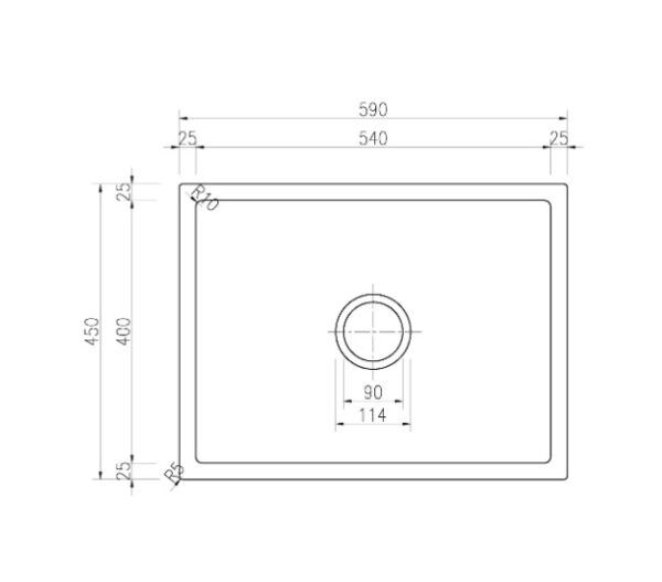 OSBL59 Black Single Bowl Kitchen Sink 590x450x220mm