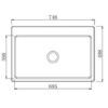 OSBL75-1 OSBL75 Black Single Bowl Kitchen Sink 748x490x240mm