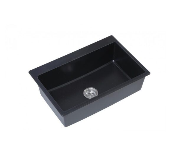 OSBL75 Black Single Bowl Kitchen Sink 748x490x240mm