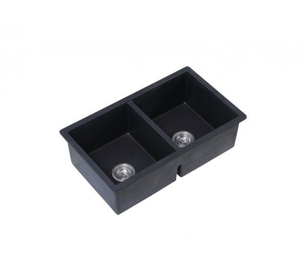 OSBL88 Black Double Bowls Kitchen Sink 775x455x240mm