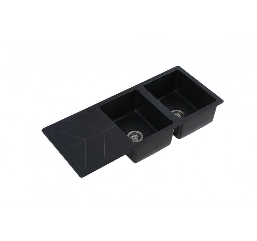 OSBL99 Black Double Bowls Kitchen Sink 1180x500x240mm
