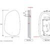 TARCO AU-LMTAR-550 LED Mirror 550x900mm