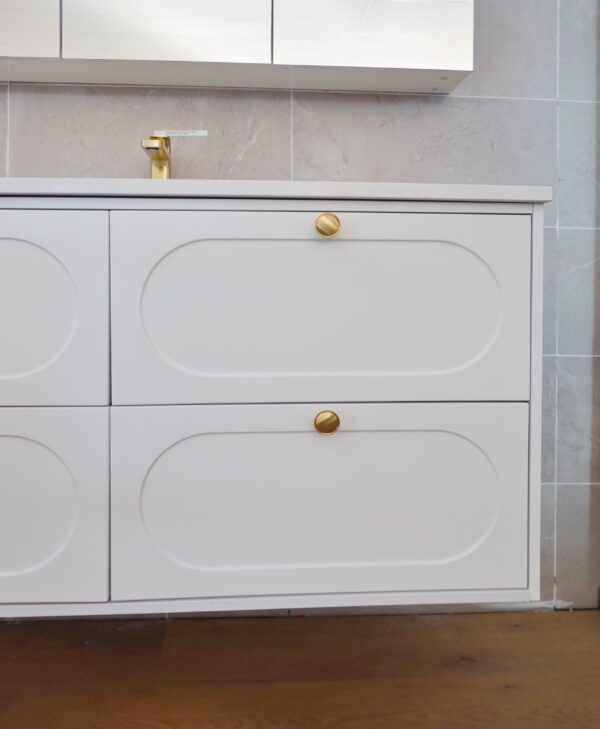BV18WH-1500W Extra Deep Matt White Wall Hung Vanity - 1500x520mm - Clearance