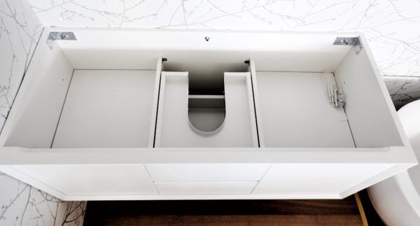 BV08WH-1500W Extra Deep Matt White Wall Hung Vanity - 1500x520mm - Clearance