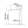 02242219.bm_size TS-Basin Mixer Tall I-0229 CH Chrome Square Basin Mixer