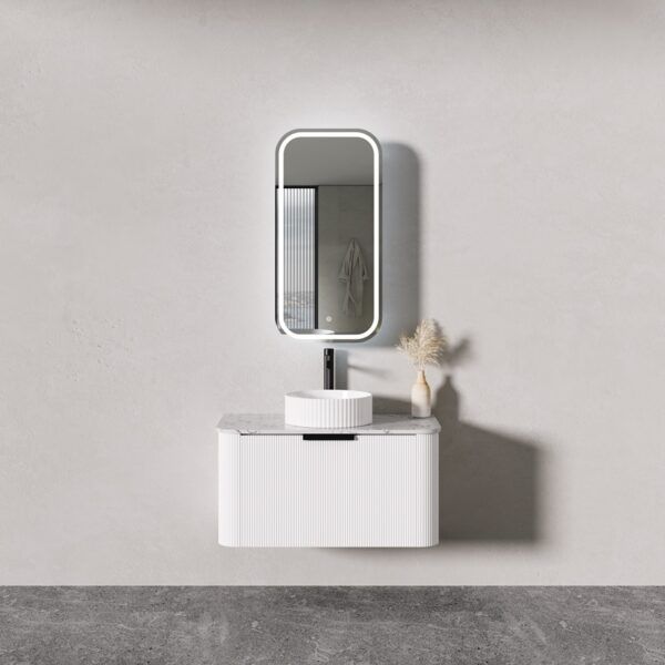 EC 900 Curved Wall Hung Vanity - 900Lx500Wx450Hmm