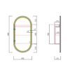 Beau-Monde-LED-Shaving-Cabinet-Specificationjpg_Page1 AU Matt White Frameless Oval LED Mirror Cabinet 450x900mm