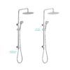 FNZSS 2 FZ Chrome Round Multi Function Shower Rail - Top or Bottom Inlet