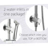 FNZSS3 FZ Chrome Round Multi Function Shower Rail - Top or Bottom Inlet