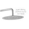 FNZSS5 FZ Chrome Round Multi Function Shower Rail - Top or Bottom Inlet
