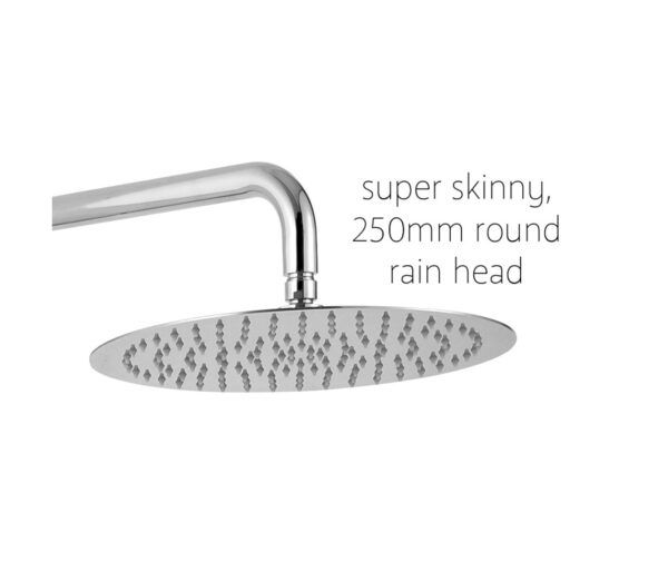 FZ Chrome Round Multi Function Shower Rail - Top or Bottom Inlet