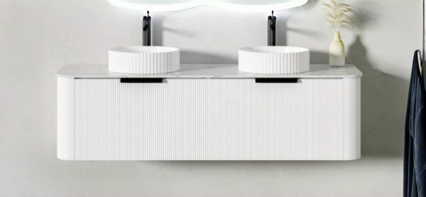 EC 1500 Curved Wall Hung Vanity - 1500Lx500Wx450Hmm