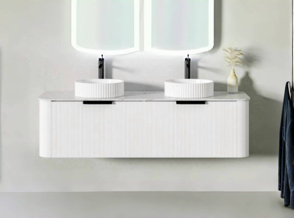 EC 1500 Curved Wall Hung Vanity - 1500Lx500Wx450Hmm