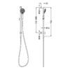 NR2195TOPCH3 NR2195 Chrome Built-in Top Water Inlet Shower Rail